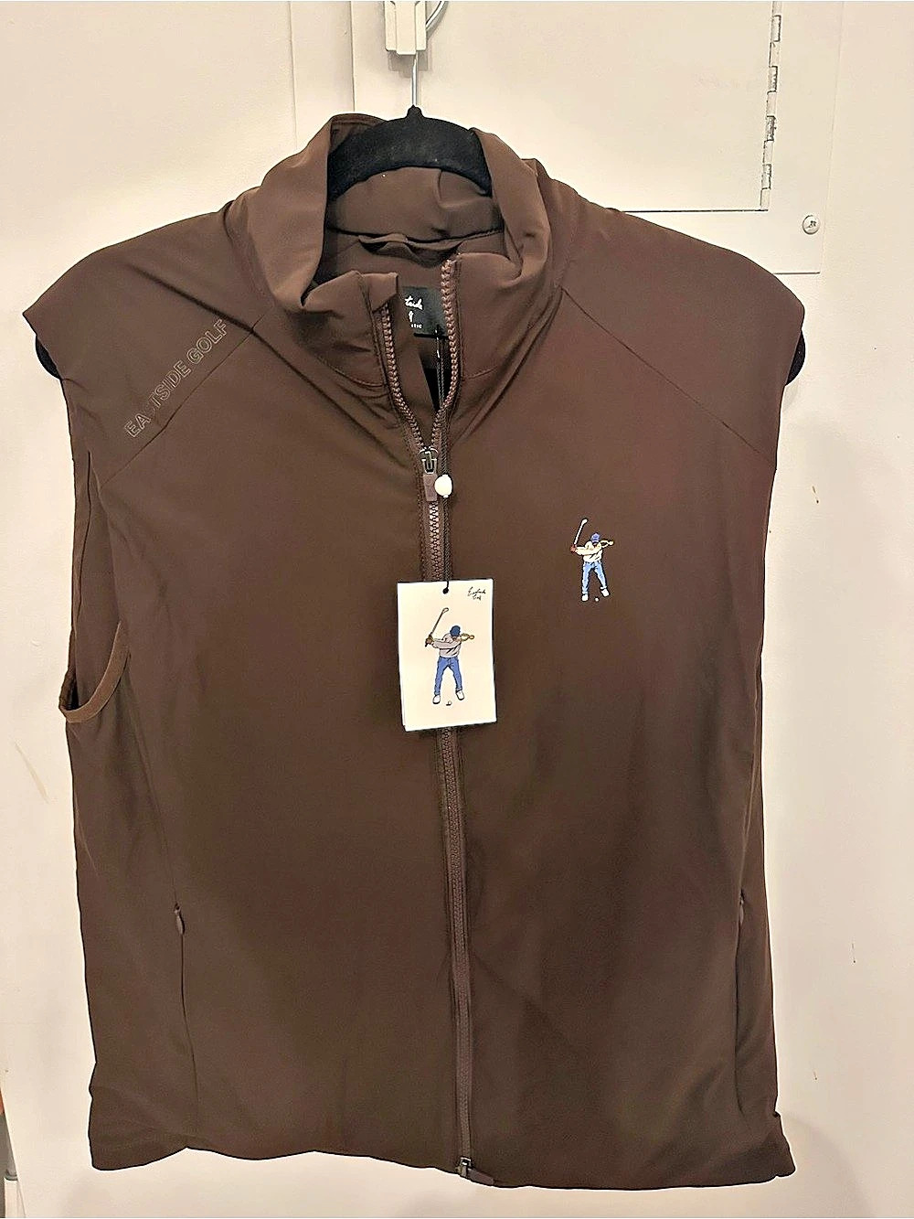 NWT Eastside Golf Vest Men's Brown Size Medium RARE